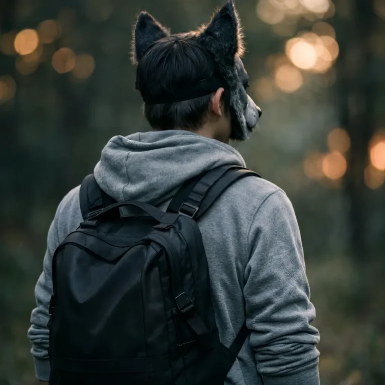 Qué es un therian - Chico misterioso con máscara de lobo